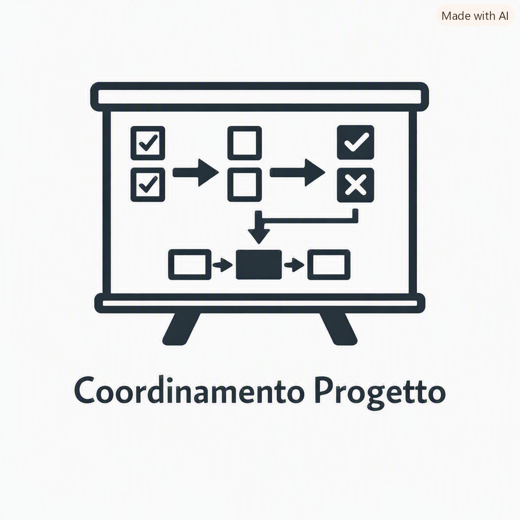 Coordinatore del progetto vicino a un aereo ultraleggero in hangar